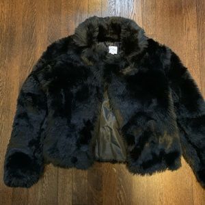 Princess Polly Black Faux Coat